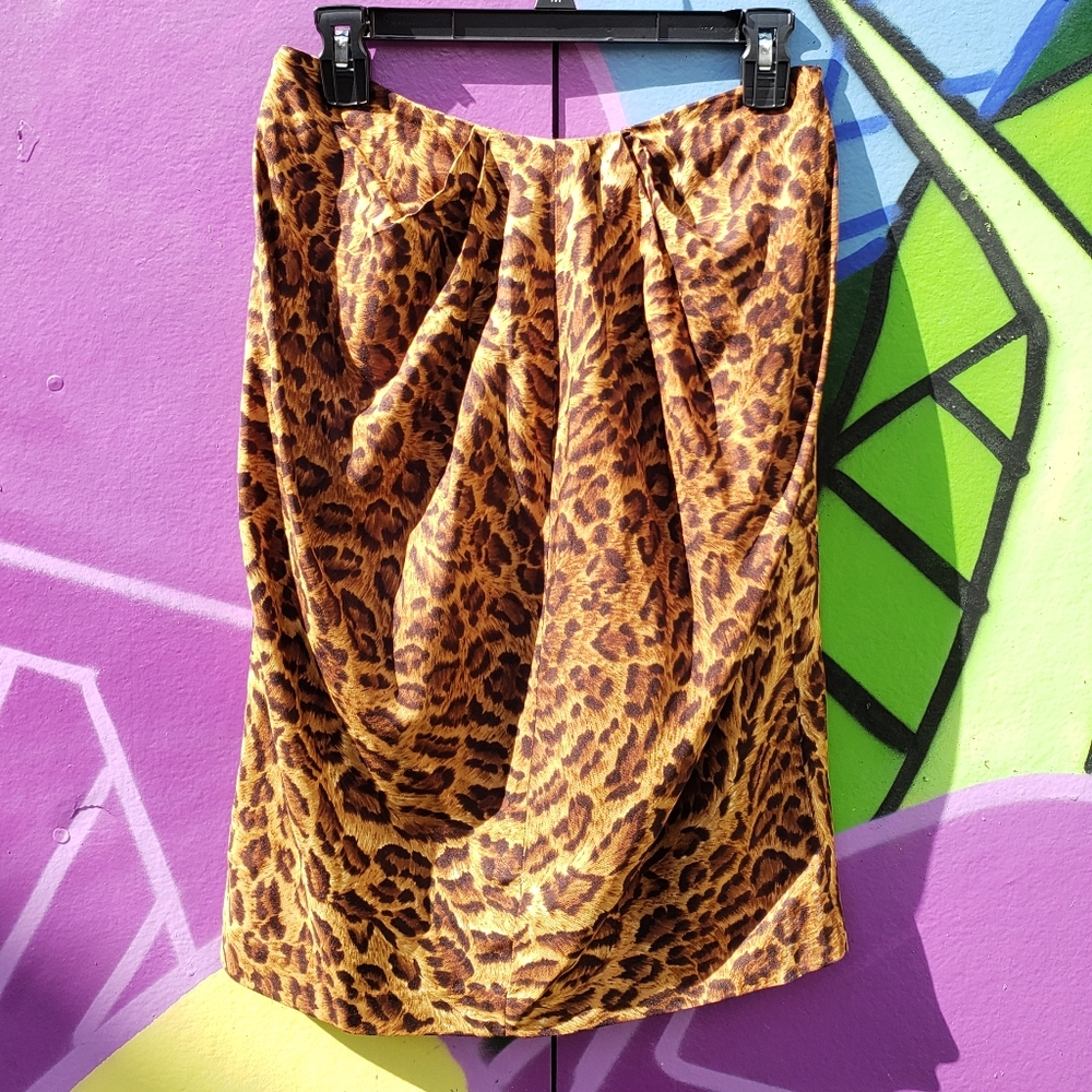 Emanuel Ungaro Pencil Skirt Animal Leopard Print